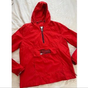 TOMMY HILFIGER JEANS Logo Red Windbreaker